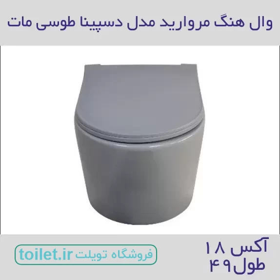 توالت وال هنگ مروارید مدل دسپینا طوسی مات Despina     