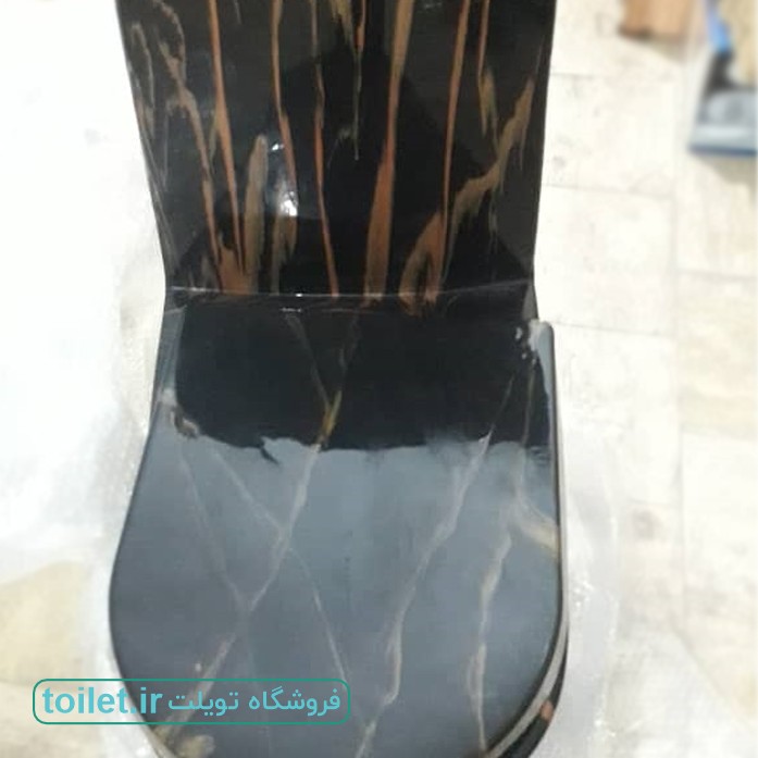 توالت فرنگی دولومیتی مشکی با رگه طلایی روی درب و بدنه DL801 توالت فرنگی دولومیتی مشکی با رگه طلایی روی درب و بدنه DL801