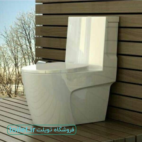 توالت فرنگی گلسار فارس مدل پلاتوس بیده دار با شیر سرد و گرم         