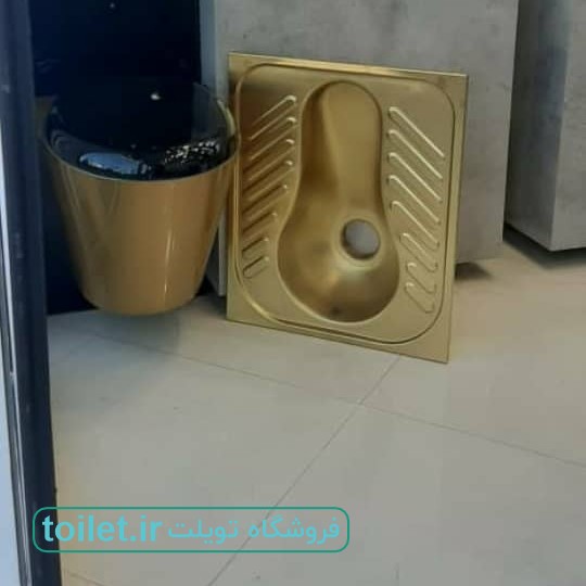 توالت وال هنگ استیل طلایی